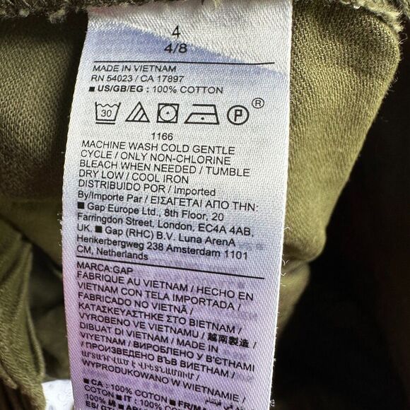 Gap Girlfriend Jogger Cargo Pants Womens 4 Green Hiking Active Outdoor Casual - Picture 9 of 9